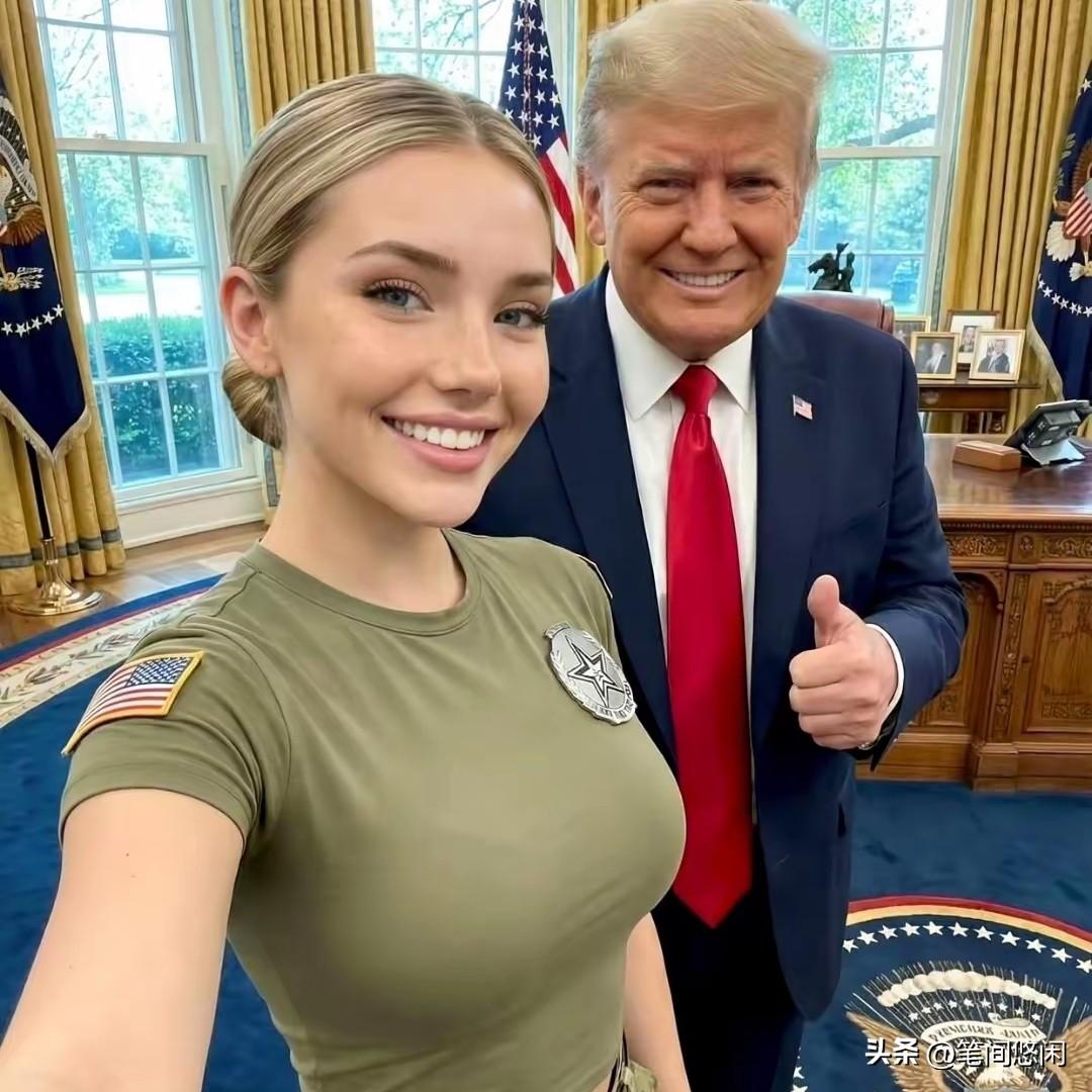 这张照片又火了，不得不说，美国女兵的穿着的确很是“讲究”！
这位据说是女军官，还