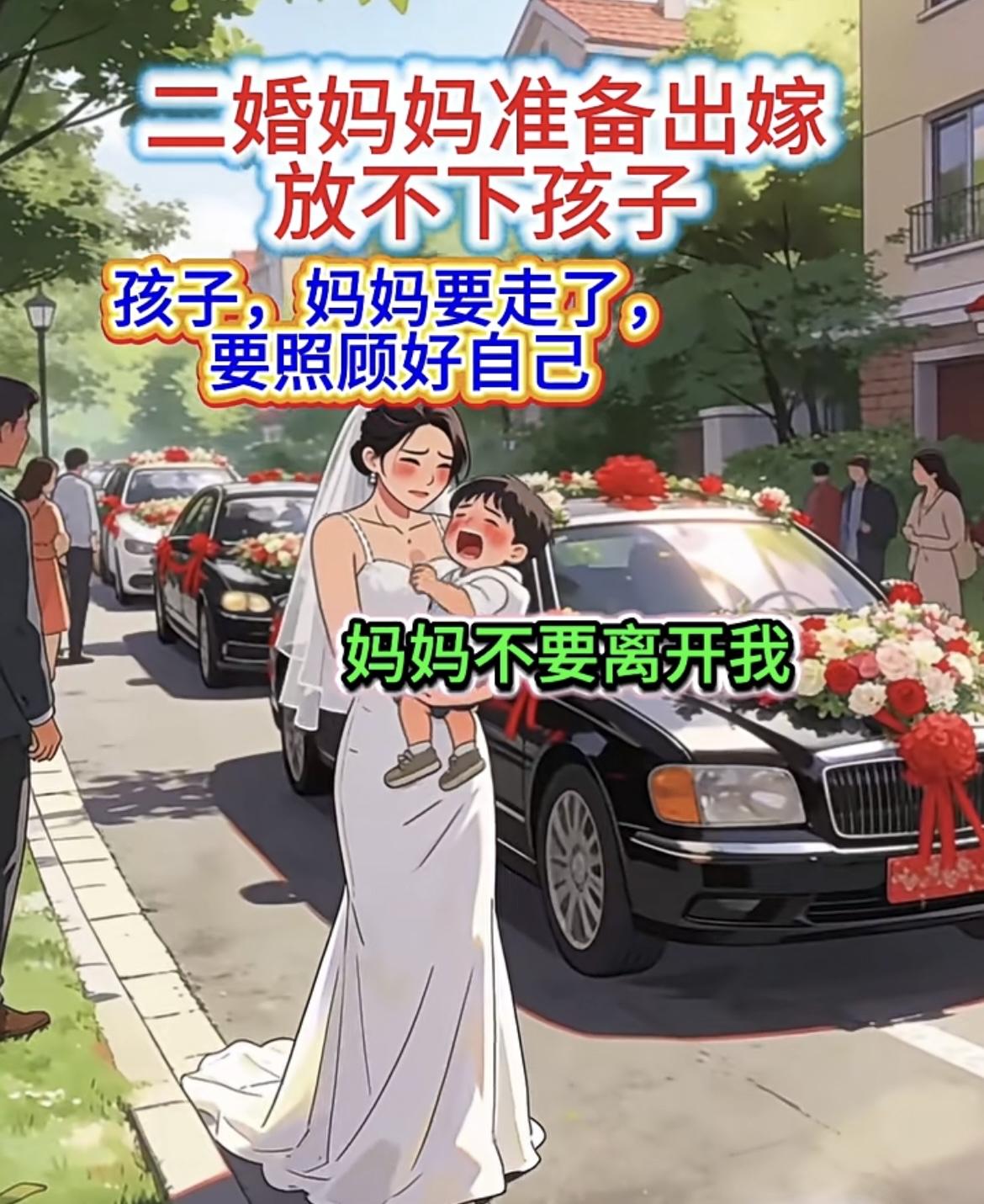 “ 二婚妈妈出嫁，母子不舍分离，善良的新郎最终带上孩子一起嫁过来 ”[笑哭][笑