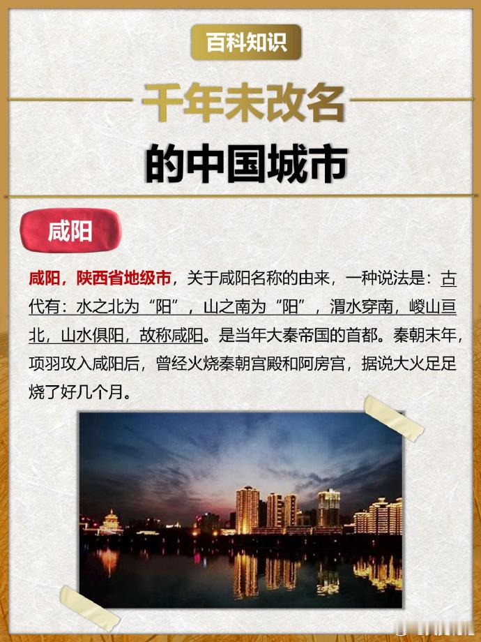 那些千年未改名的中国城市 