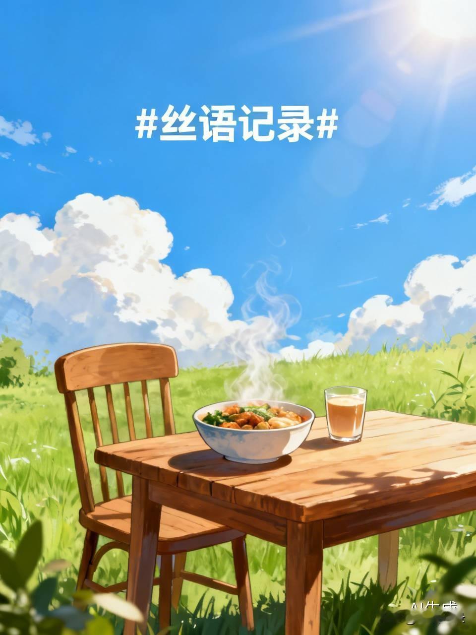 早上做饭，吃饭
一身汗
天气真是太热
一天需要
几身衣服换