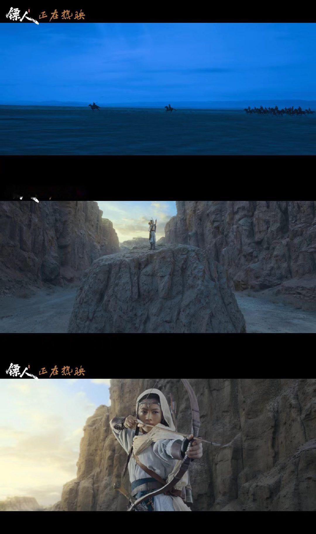 一分钟感受镖人中式美学 看《镖人》视频，黄沙白雪中护镖前行。对决酣畅似诗，情义温