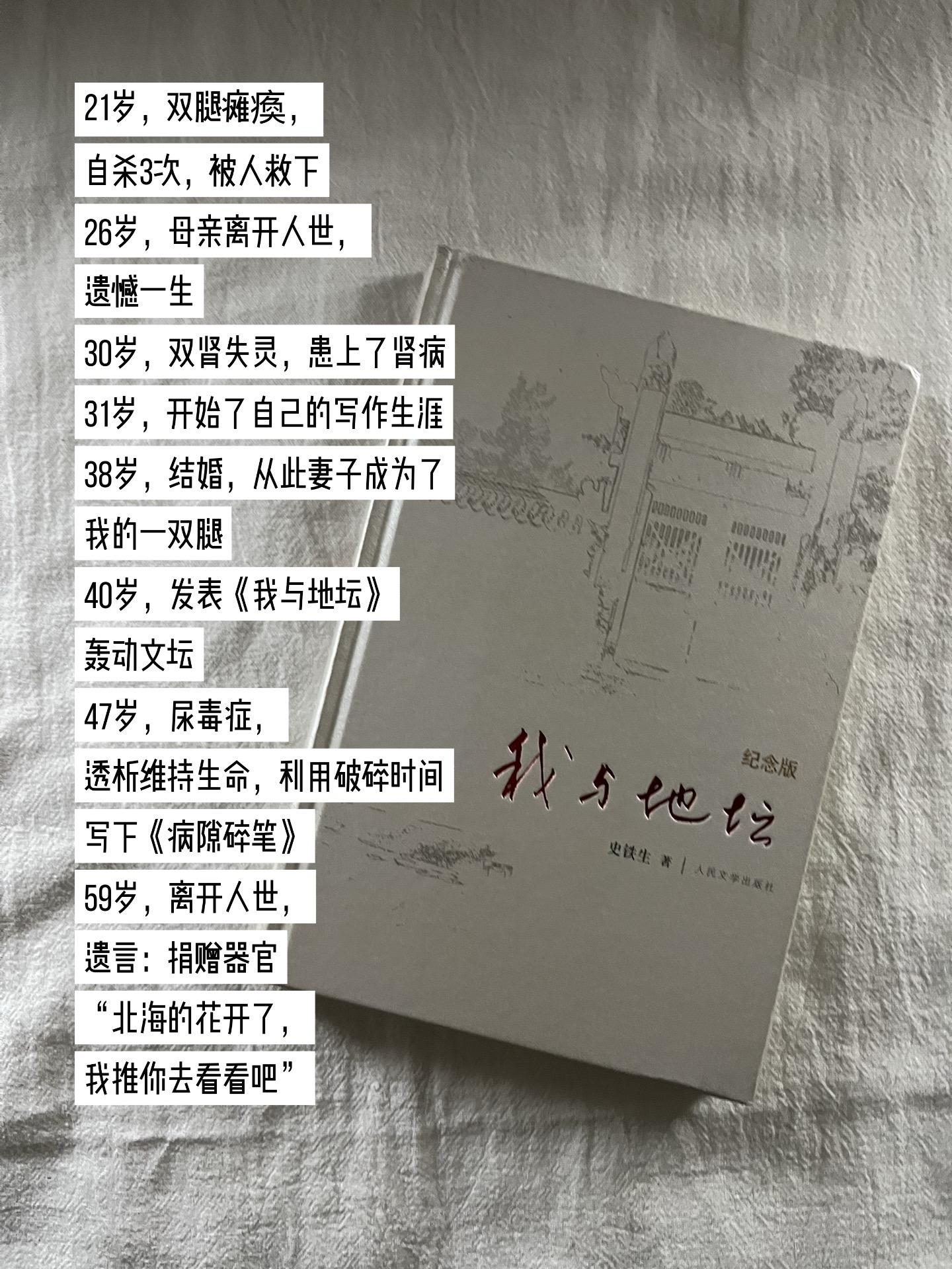 史铁生史铁生的顶级文笔文字的力量 好书分享
