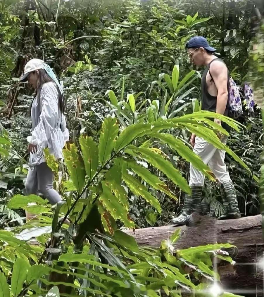 张馨予和武警老公丛林探险，小伙长得帅，身材结实肌肉发达! ​​​