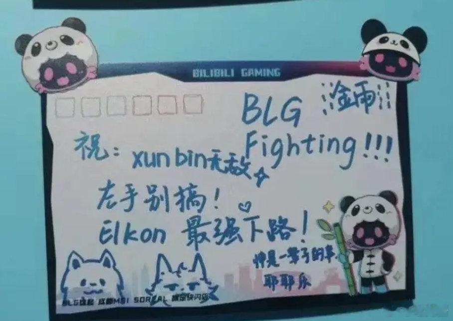 #2024LPL夏季赛##英雄联盟# blg上台的女粉丝应援牌被爆出不过说实话2