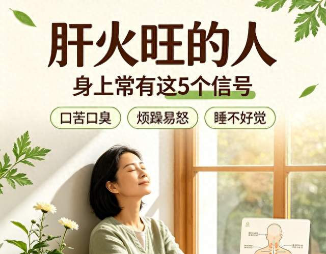 肝火旺的人，身上常有5个信号！按揉穴位，疏肝理气、火气降下来