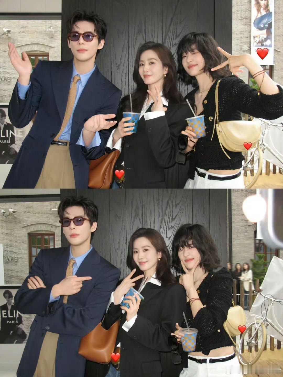 孙千晒和刘诗诗王安宇朴宝剑合照刘诗诗这个美… 