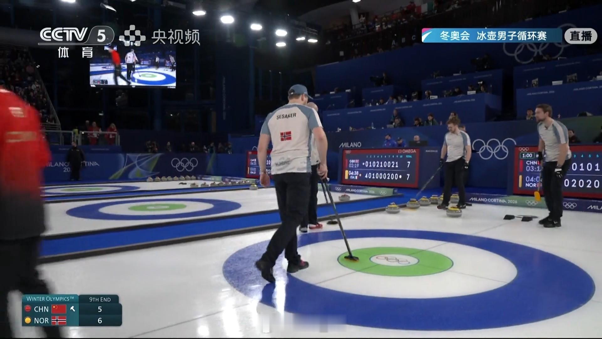 2026年米兰科尔蒂纳冬奥会 挪威一分，落后一分进入最后一局后手，好窒息啊