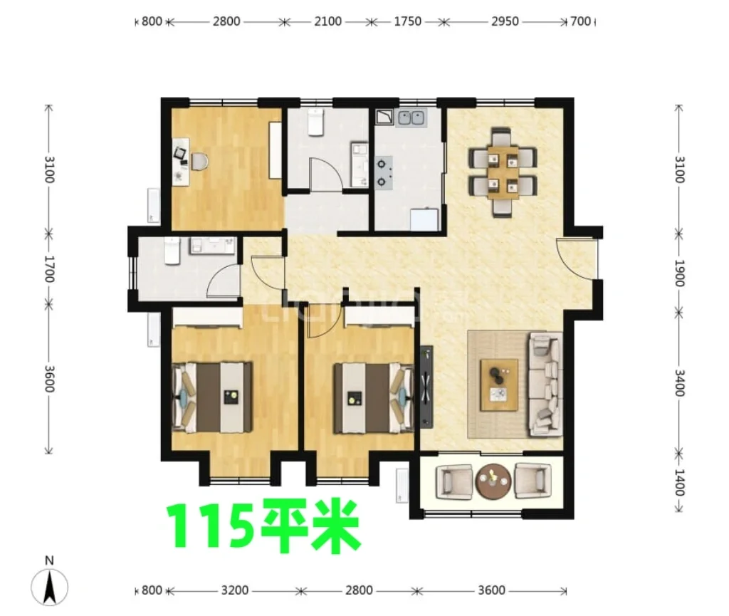 西青地铁准现房 165万 单价14300