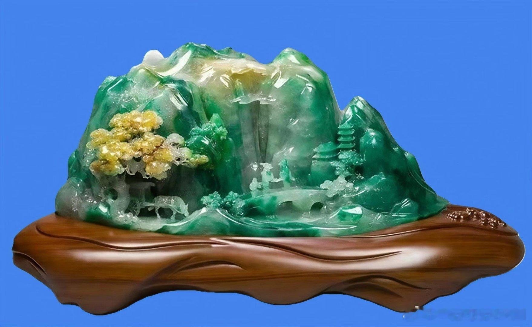 【昨日精彩今天依然】1精品秦紫玉（紫绿玛瑙）摆件《春山访友图》，2极品独山玉摆件