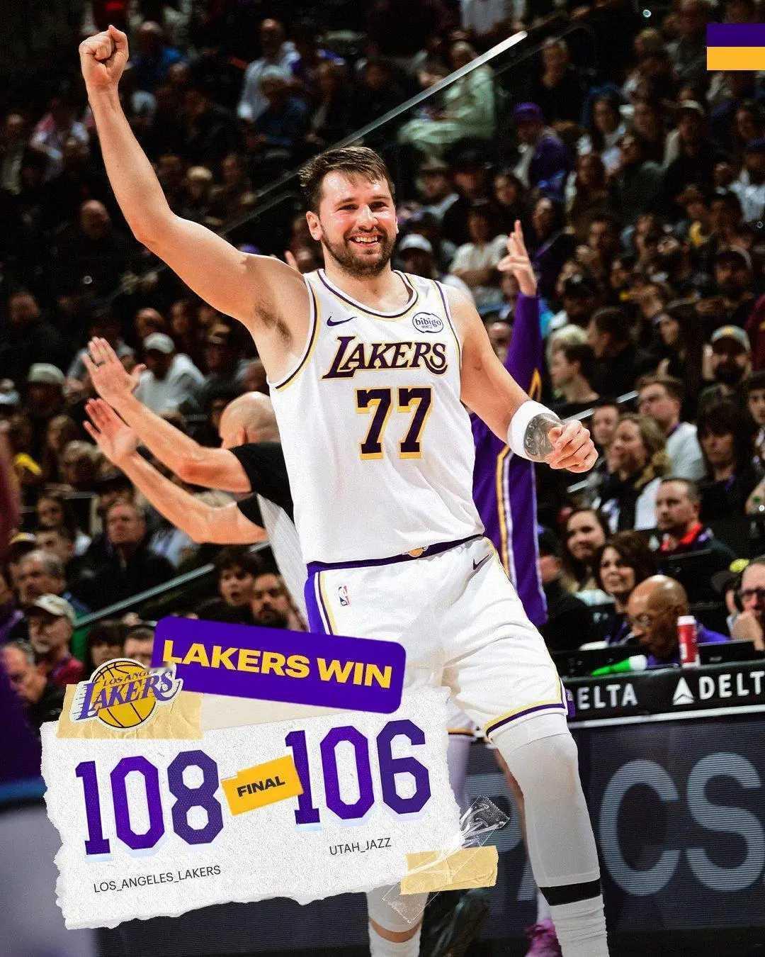 湖人双核炸场！东契奇创历史第一神迹，詹姆斯解锁新纪录，4连胜升至西部第2 家人们