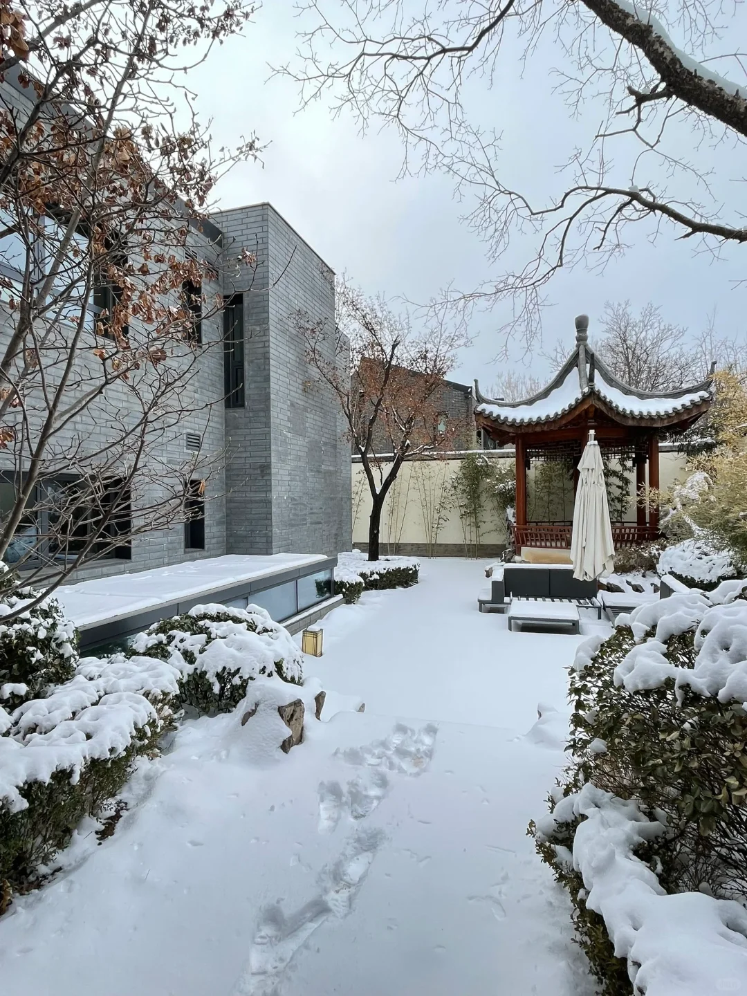中式别墅跟下雪天最配～什么人家能拥有？