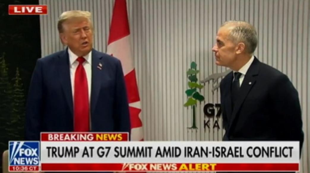 特朗普这次在 G7 峰会上的操作真的太敢了，当着加拿大现任总理卡尼的面，直接把人