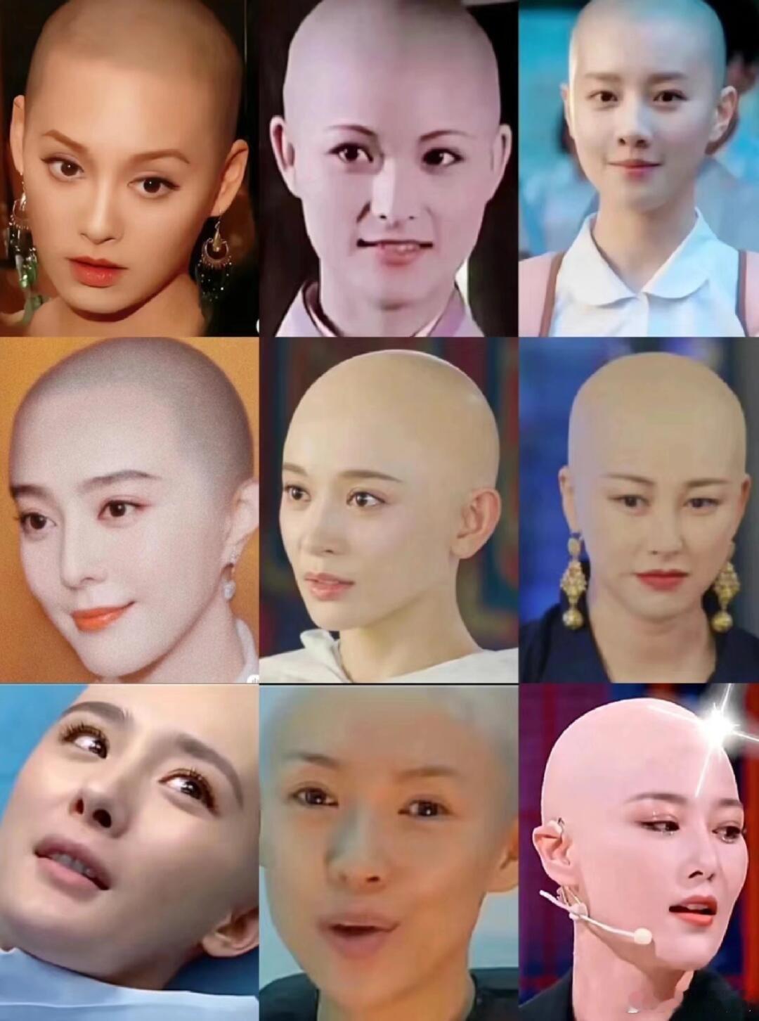 光头真的检验美女普通人真的不是很敢剃光头耶明星就算他们剃了也有自己独特的美哪一个