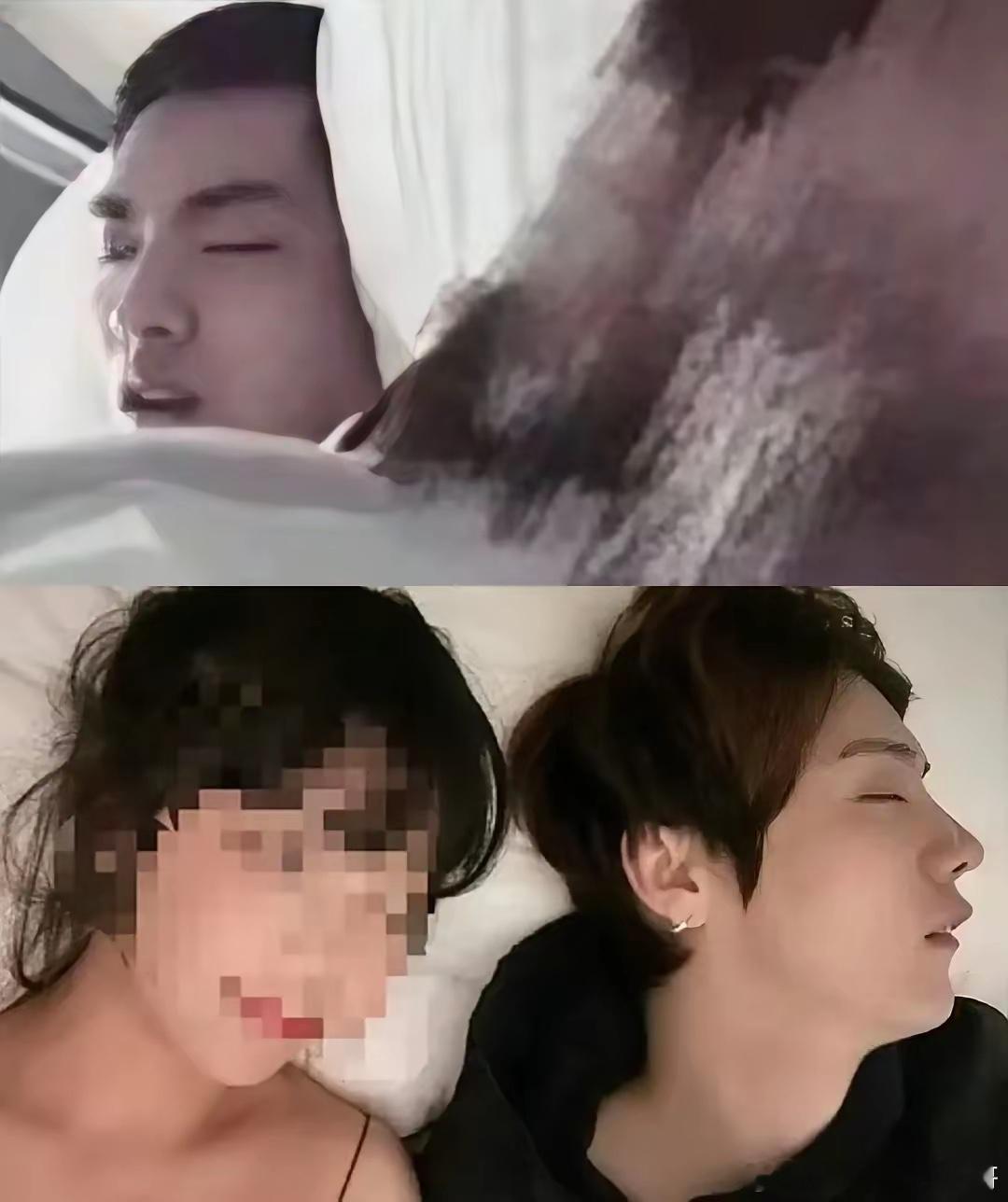 我要笑死了内娱居然可以集齐三张床照。这些男明星怎么睡觉都口呼吸？ 