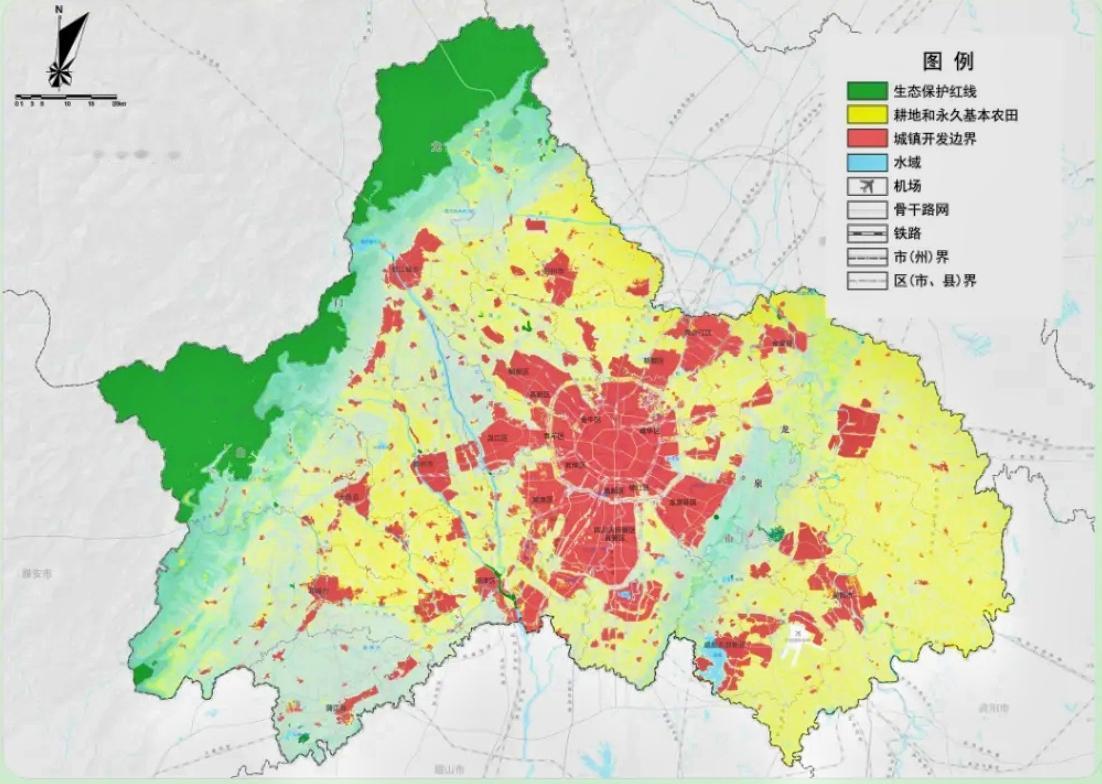 成都市国土空间总体规划东部新城规划布局！《成都市国土空间总体规划（2021—20