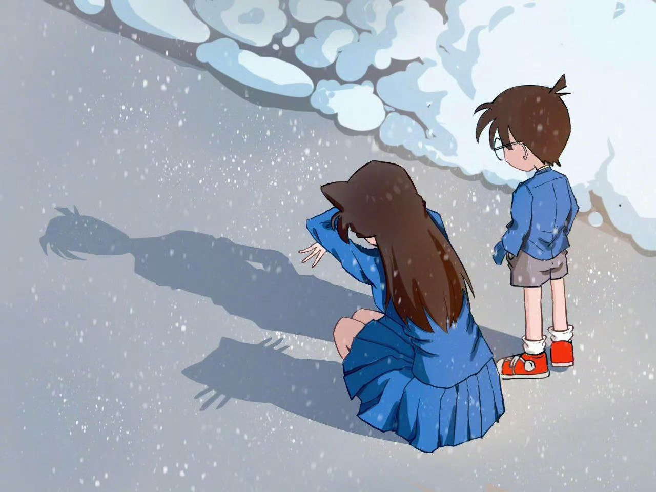 名侦探柯南 新兰甜度满分 暖暖的[送花花]（画师MalakTota20） ​​​