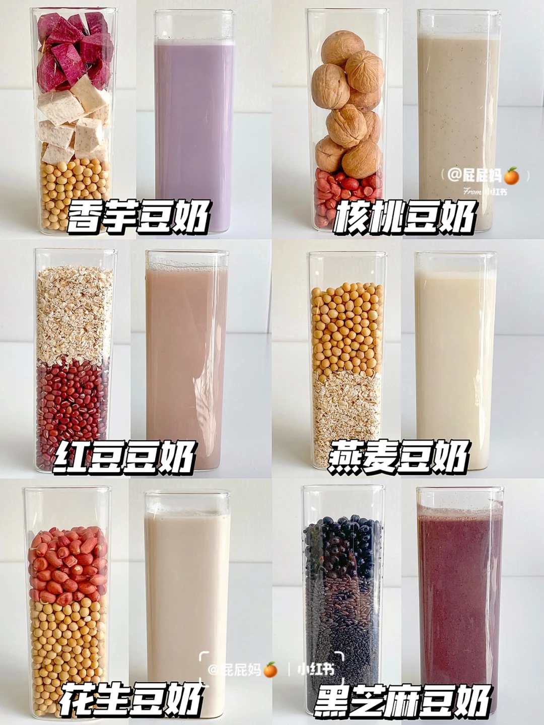 破壁机豆浆喝腻了‼️试试这六款豆奶做法