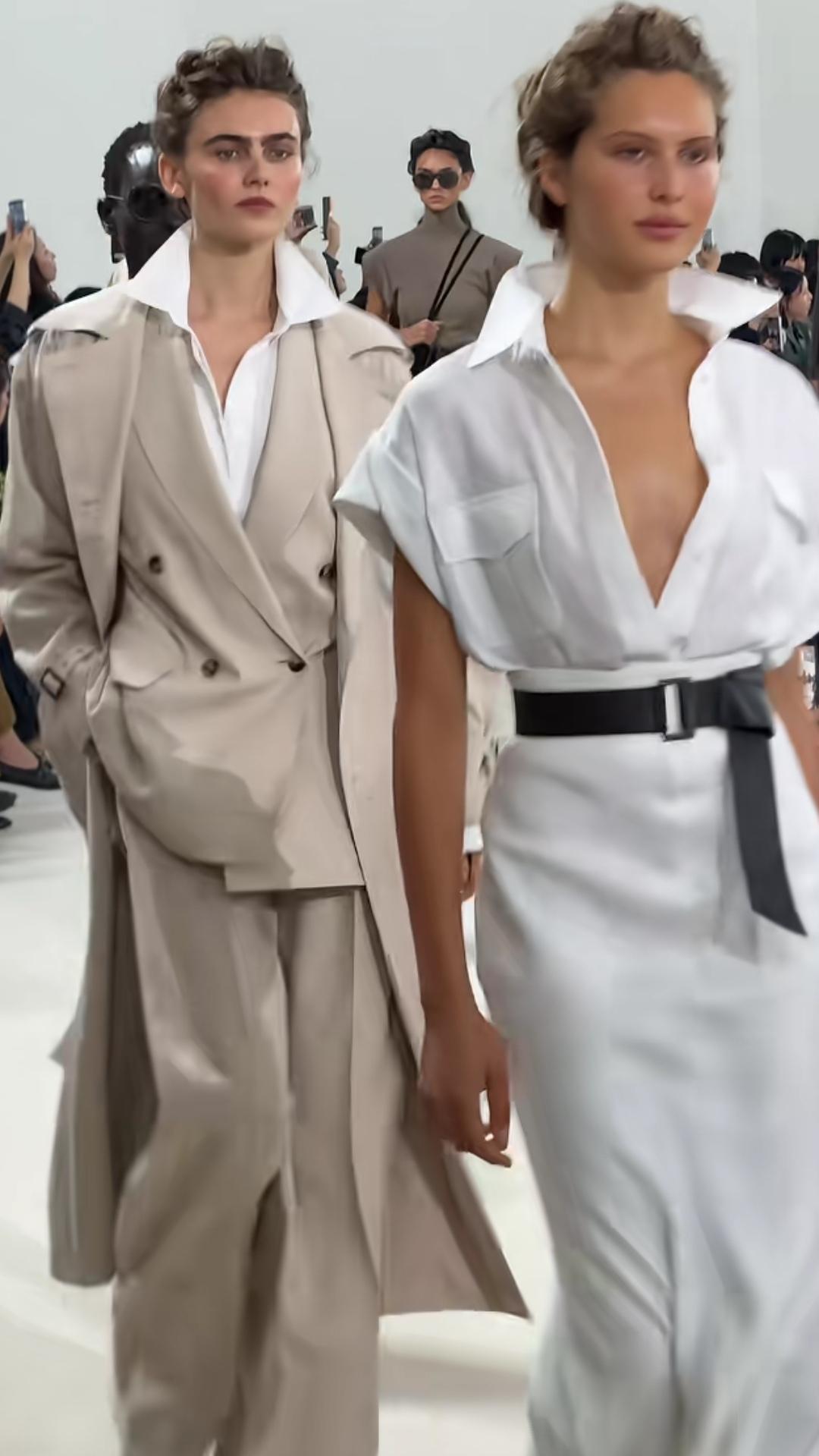 Maxmara2027春夏发布秀，模特就是行走的衣架子。

一直都想问这样的衣服