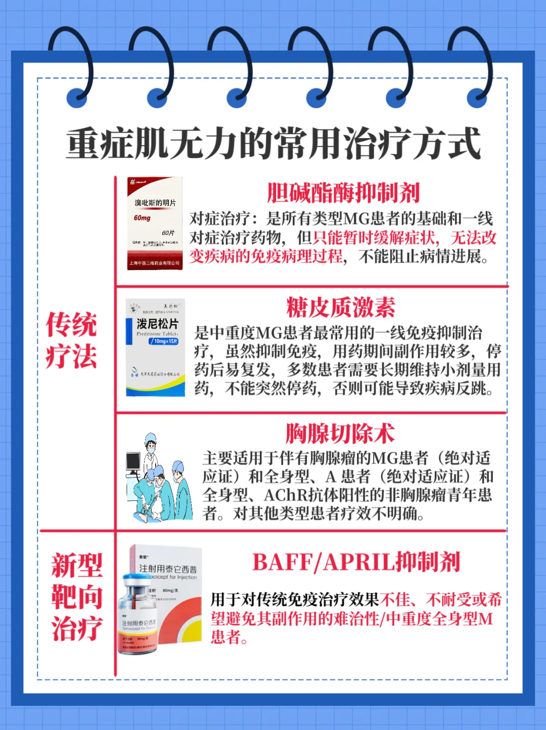 一文看懂重症肌无力的常用治疗方式～