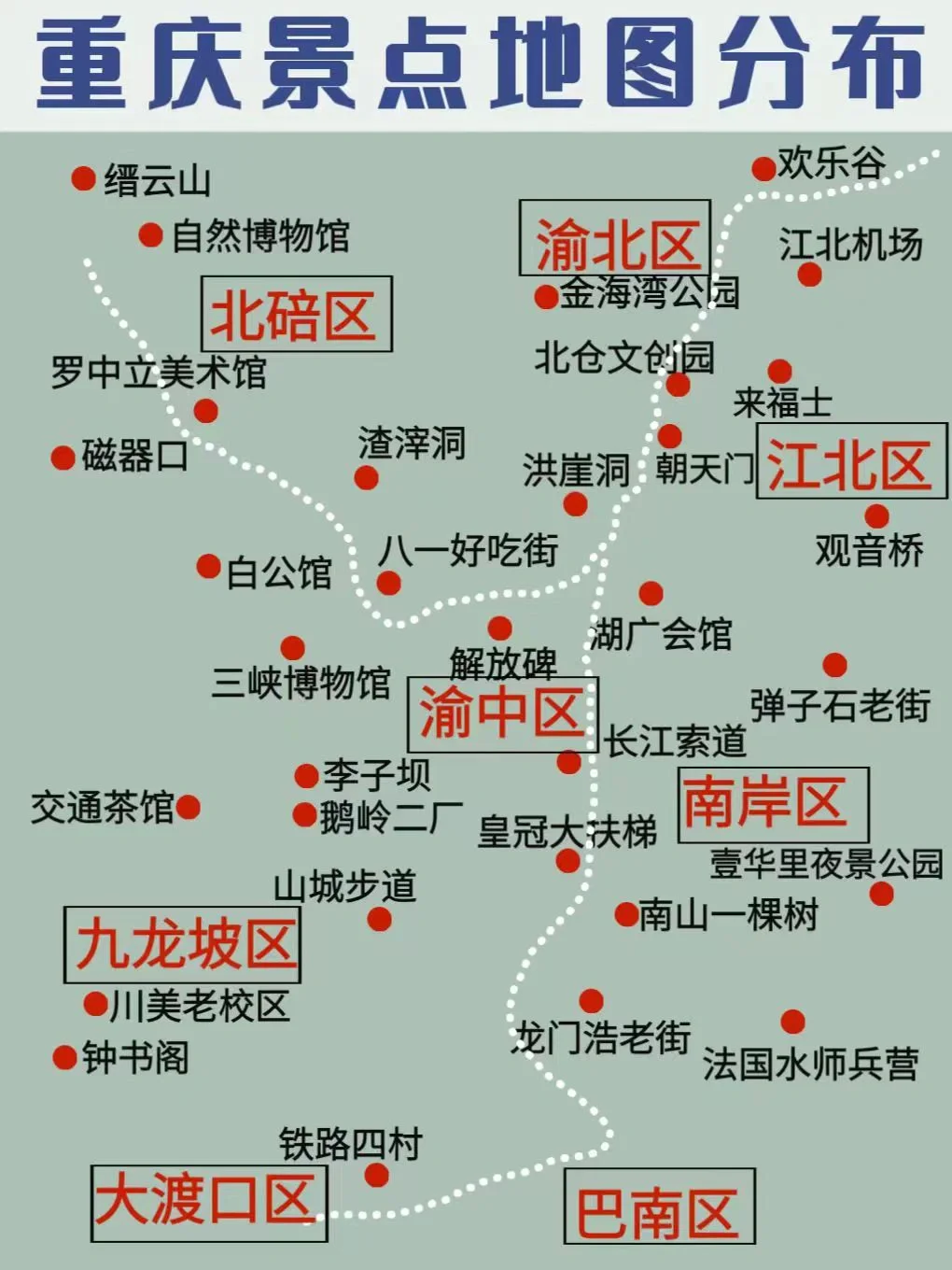 重庆景点地图🗺️解析‼️一看就懂