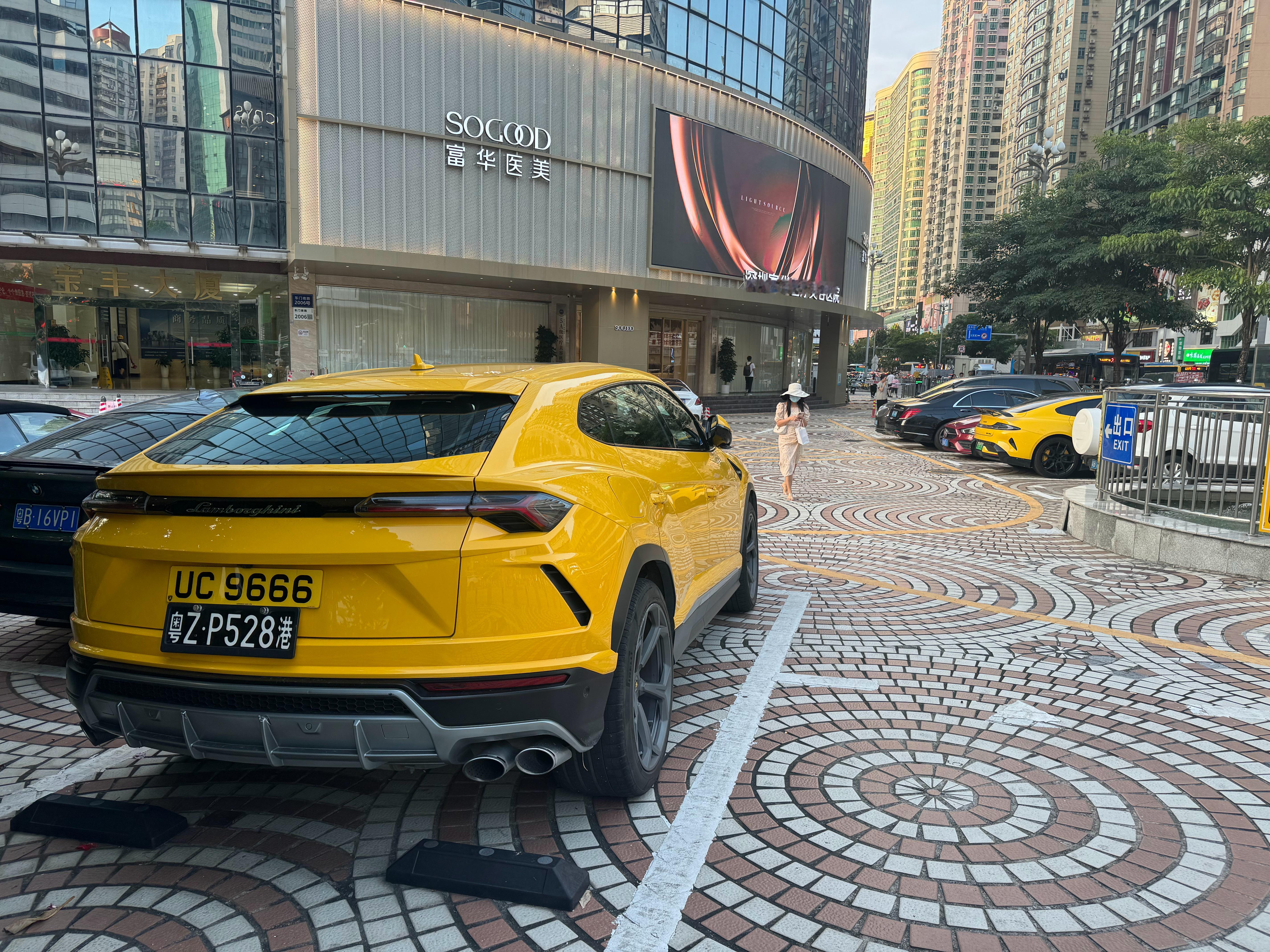 公司楼下停车场显眼的一抹黄色，你们更喜欢哪一个[doge] ​​​