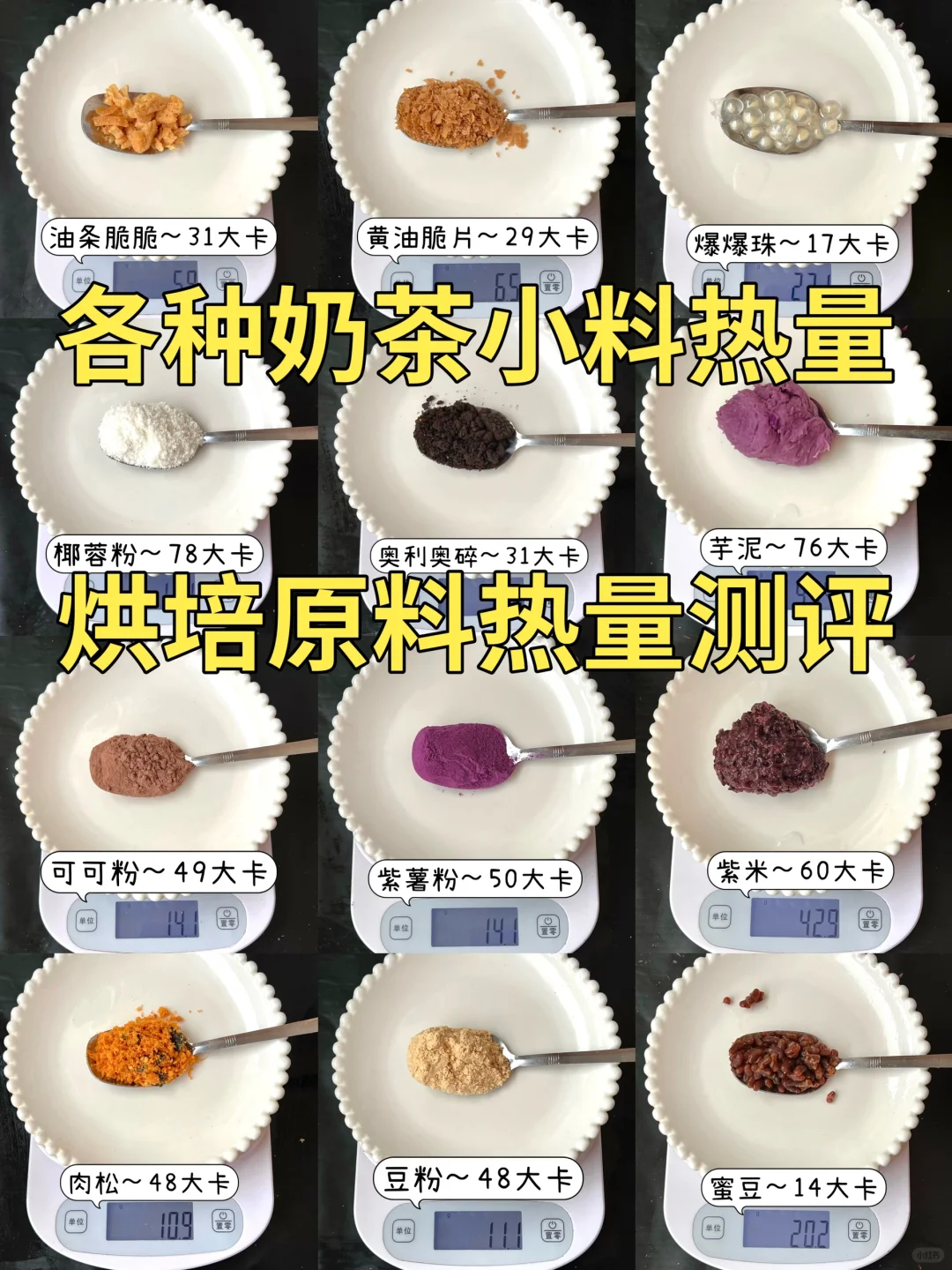 热量测评4️⃣7⃣️7️⃣一勺子奶茶小料热量多少