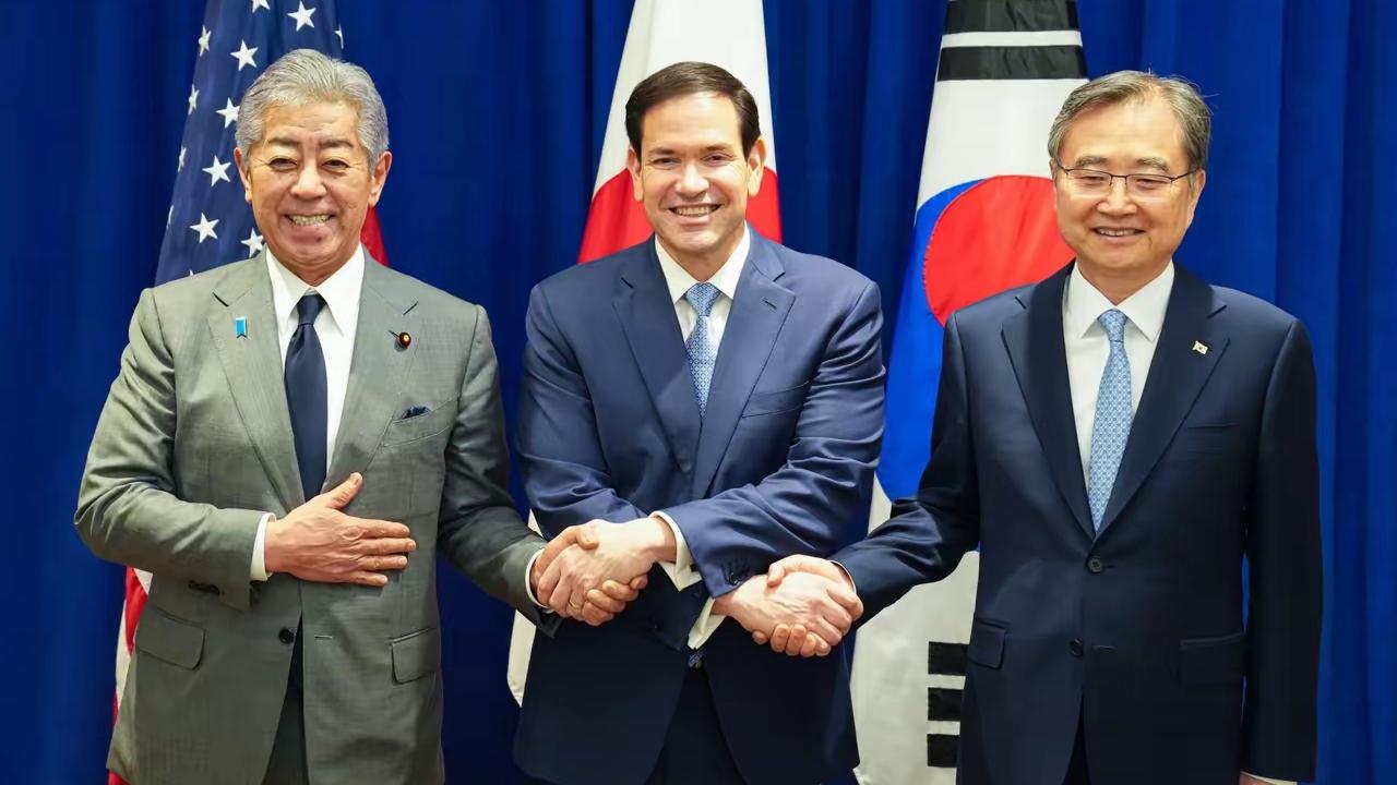 韩国和美日三国外长在本次联大会议期间关于中国台湾和南海问题的联合声明，对中国敏感