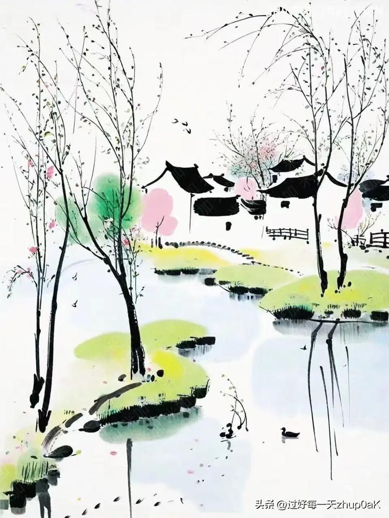 《听雨轩四首·其一》
——宋·李洪
春到池塘草自青，
飞花时度破窗棂。
恨无好句