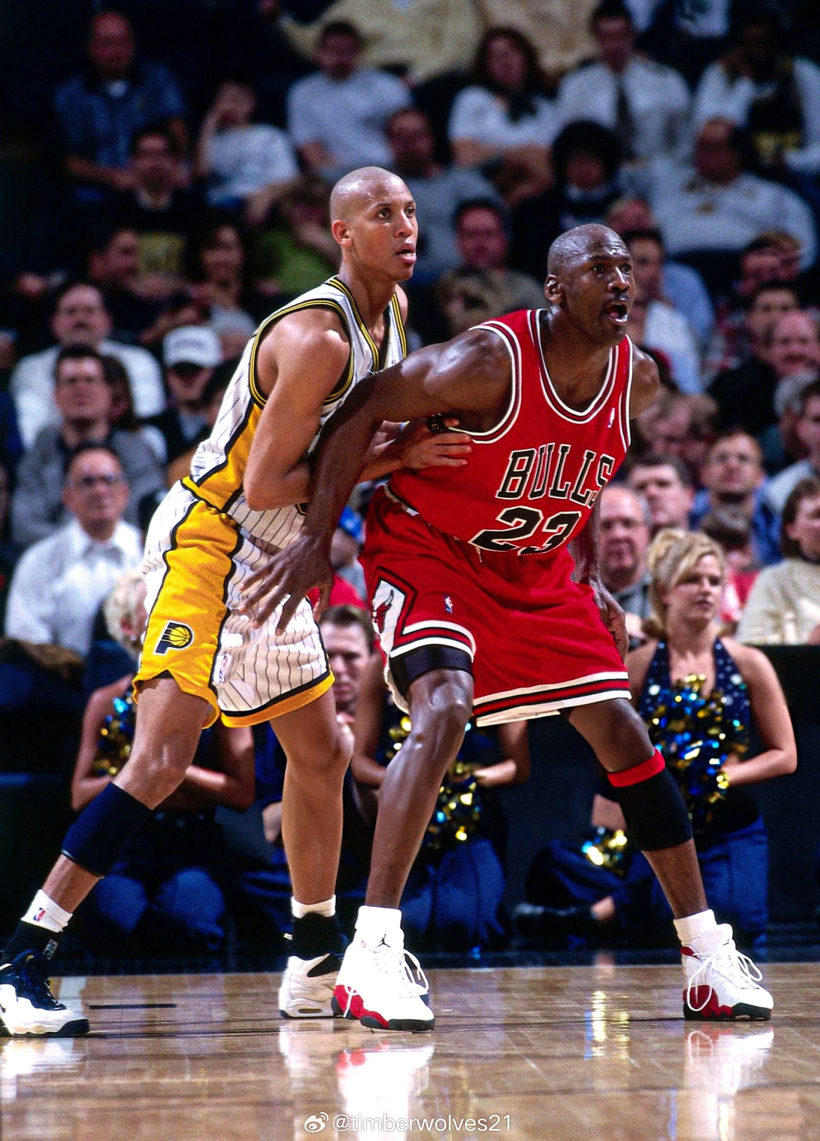 雷吉-米勒防守迈克尔-乔丹 