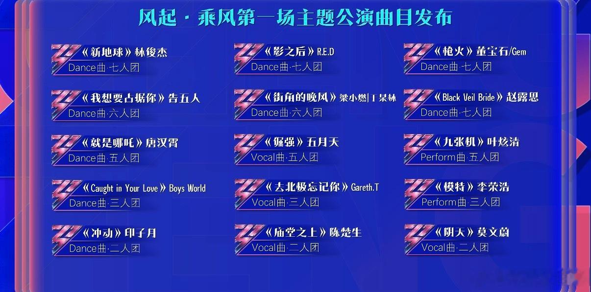 乘风2026  16/自制乘风风晓季一公选曲发布 乘风2026