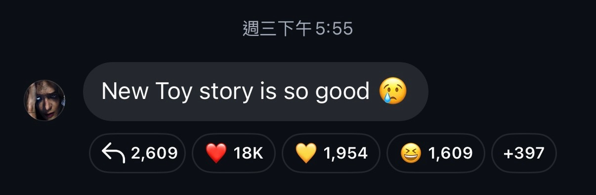 New Toy story is so good 😢刚看完没想到会被一群玩具们