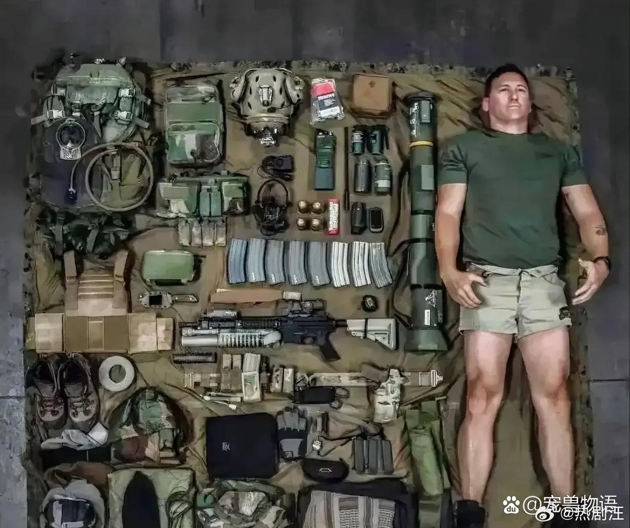 特种部队一身要带这么多东西！ 