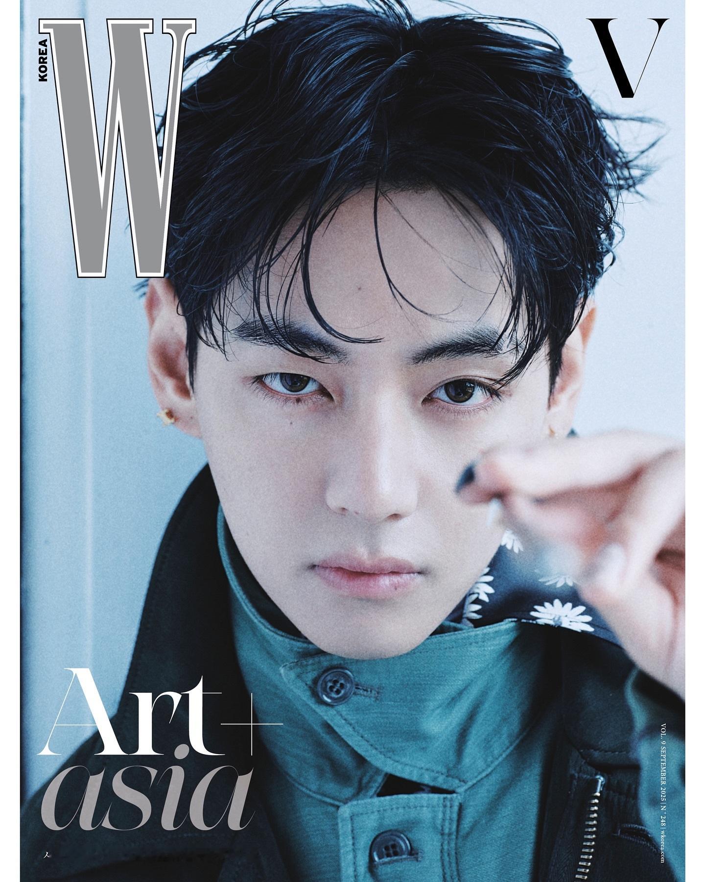 金泰亨登上韩版《W》2025年9月刊封面，全球品牌大使为Celine新季时装带来