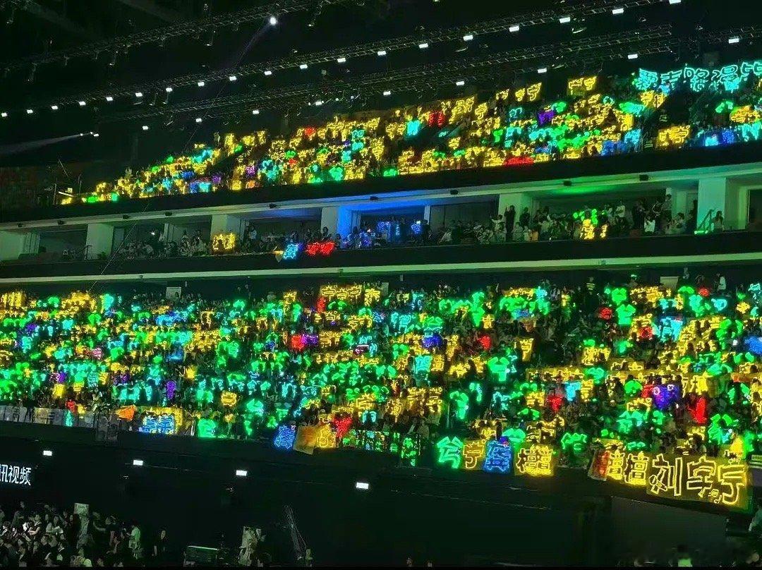比丁禹兮粉丝先到的是丁禹兮粉丝的灯牌，排面拉满整整齐齐呀 星光大赏红毯