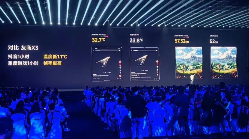 米氏对比法重现江湖!
雷军用8Gen2领先版的小米折叠屏，去对比华为骁龙8+的m