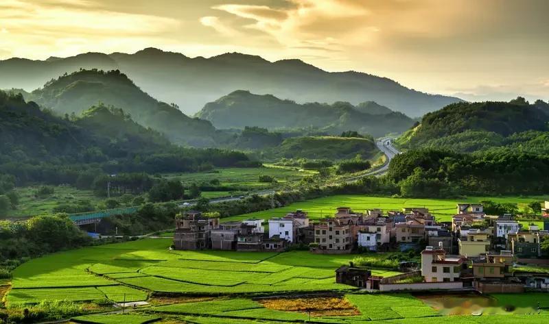 乡村，是喧嚣尘世里的心灵桃源。在城市为生活奔波时，乡村就是宁静港湾。
早上，公鸡