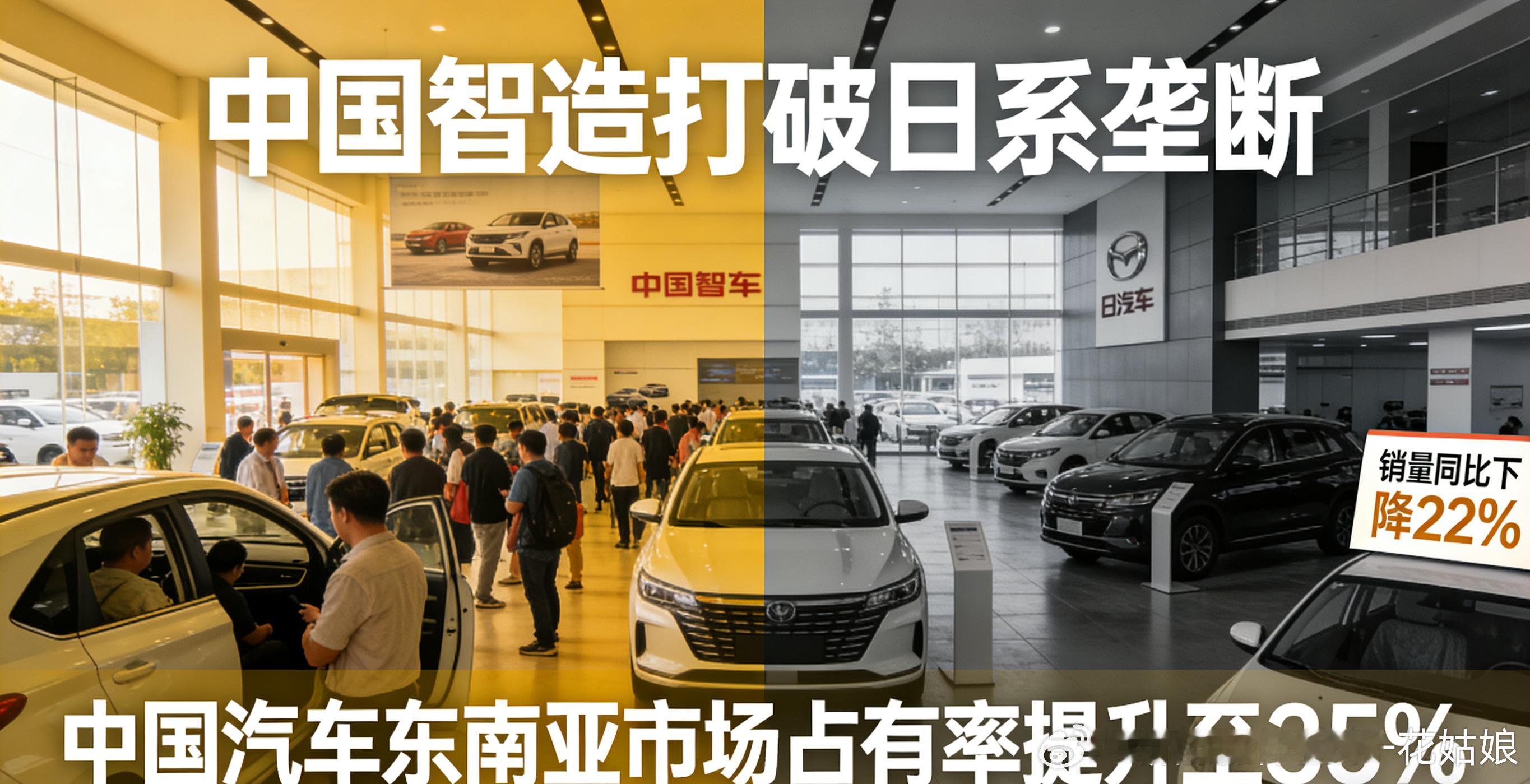 🔥中国车杀疯东南亚！日系70年王朝塌了！2025东南亚6国日系车销量暴跌20%