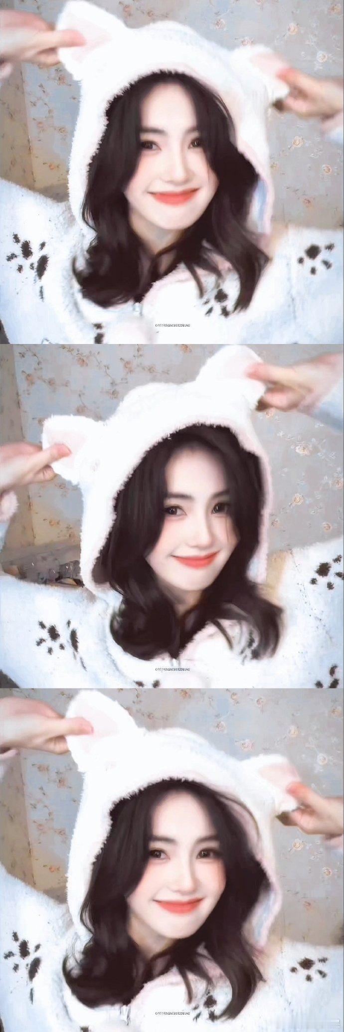 内娱喵系女艺人 灵动大眼自带娇萌喵态，甜笑时软糯治愈，酷飒时又像拽萌小喵！俺们鹿