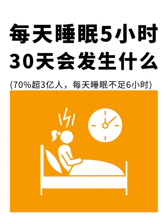 连续30天每天只睡5小时，会发生什么❓