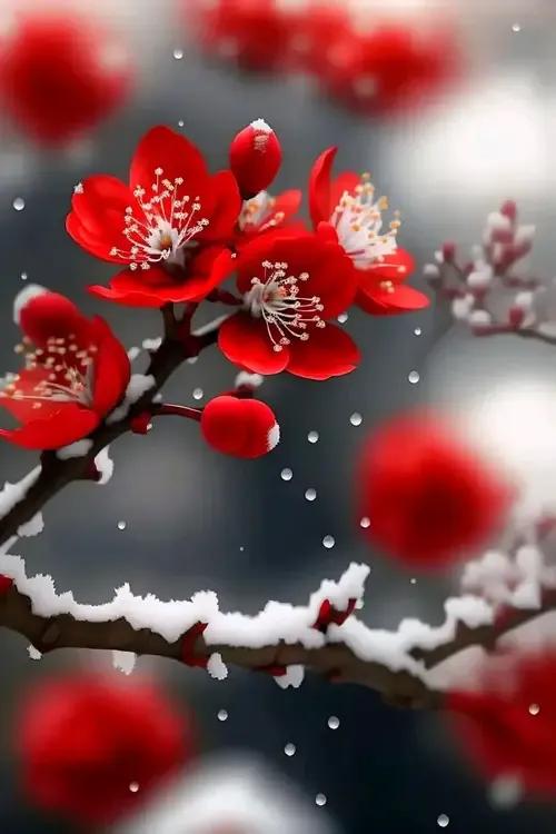 上联：梅花傲雪舒心笑；
下联：？？？