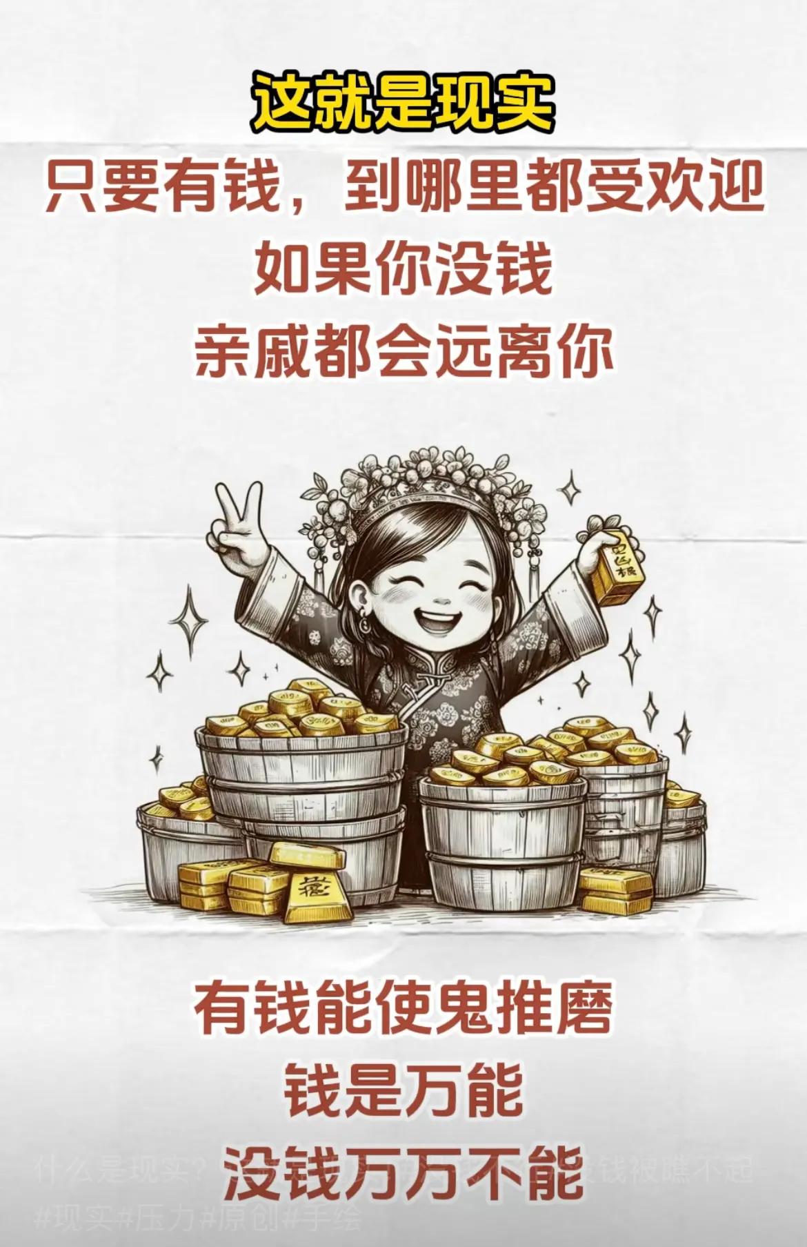 如果没钱，你会生不如死。
