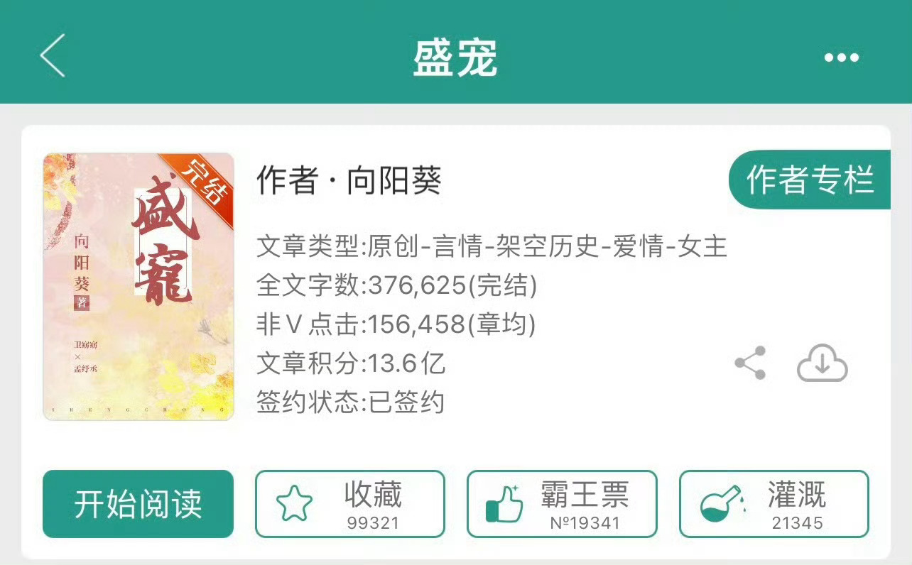 小说推荐：《盛宠》 作者:向阳葵简评：明媚娇软少女vs清冷正经老男人，失忆梗，日