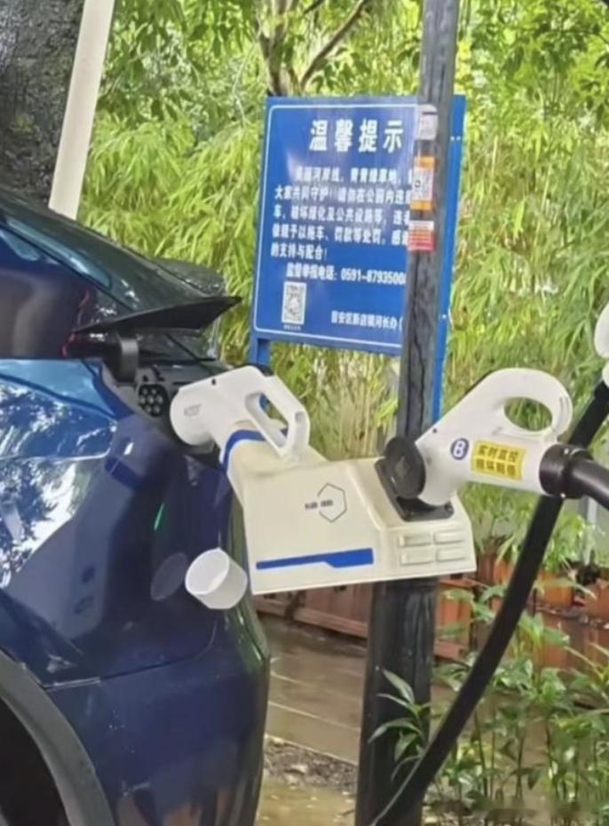卧槽这插的是什么玩意？新能源燃油宝？？只见过最早的欧标特斯拉，每次用国标充电都要