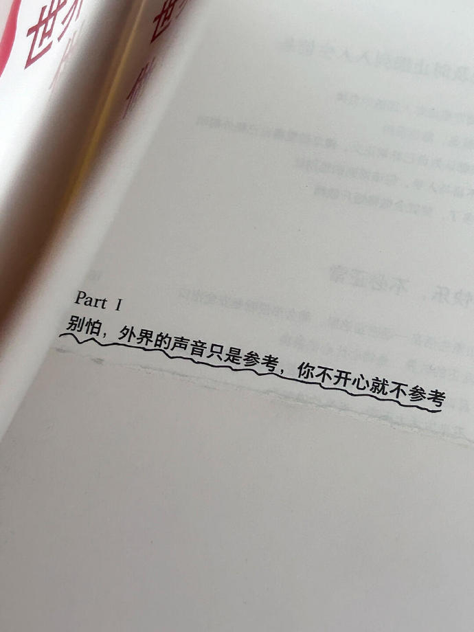 “   外界的声音都是参考   你不开心就不要参考” 