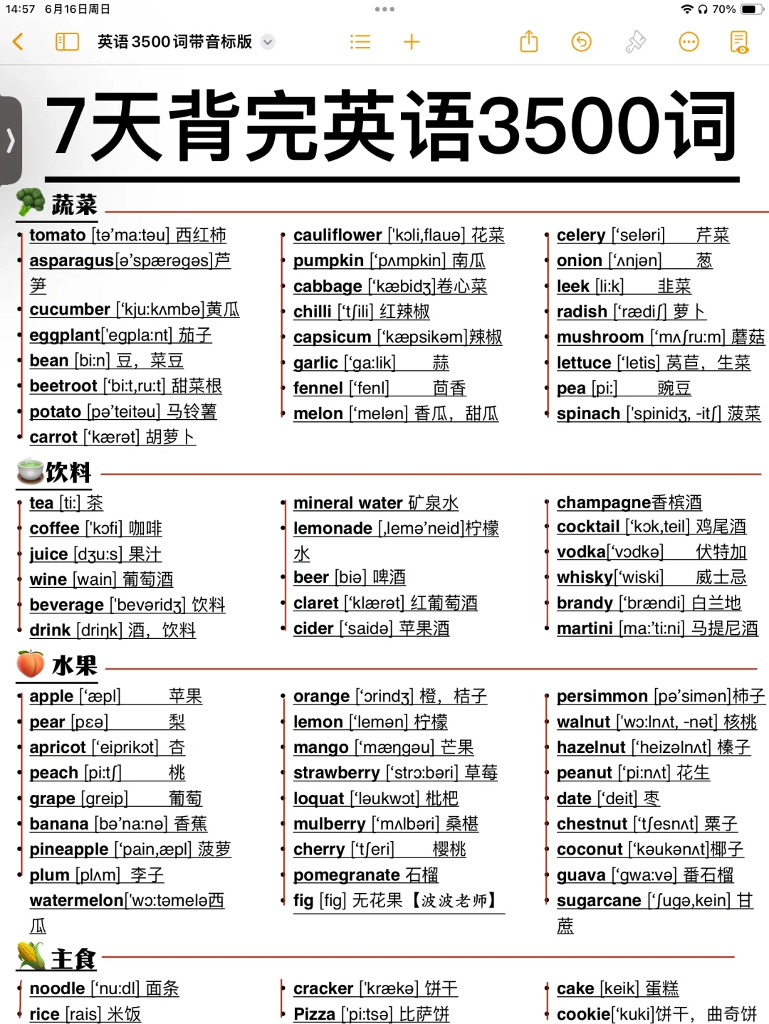 英语基础3500词！7天暴涨词汇量！背完就稳了