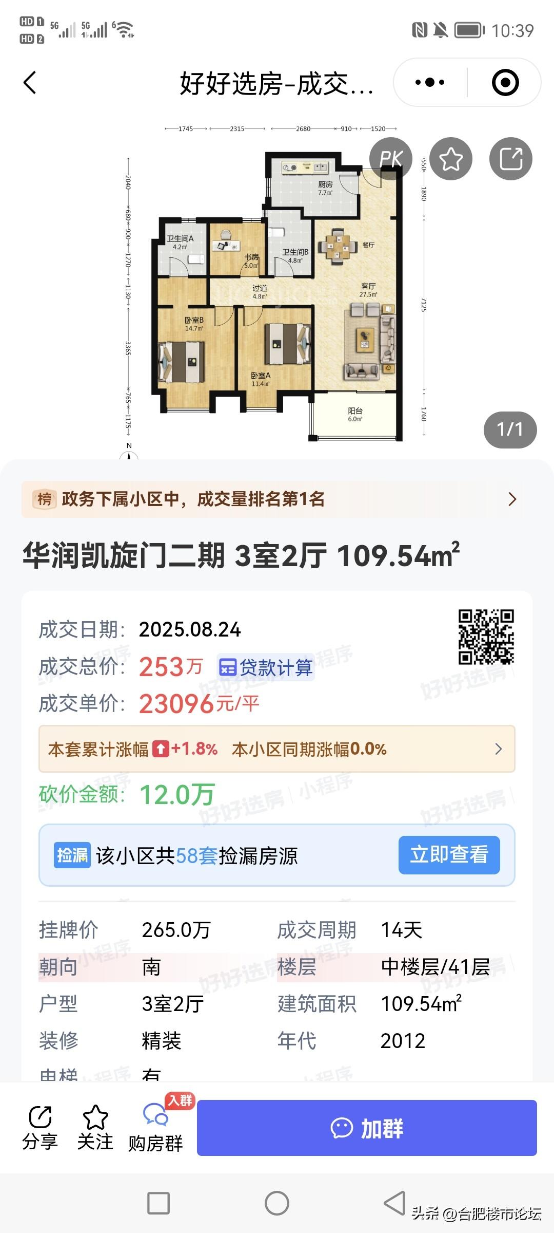 合肥最值钱的两个超级大高层小区。
一个是经开区的绿城玫瑰园，目前大高还能卖两万三