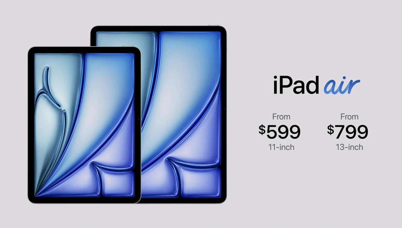 2024 款苹果 iPad Air正式发布，果然还是60Hz刷新率!
在今天的苹