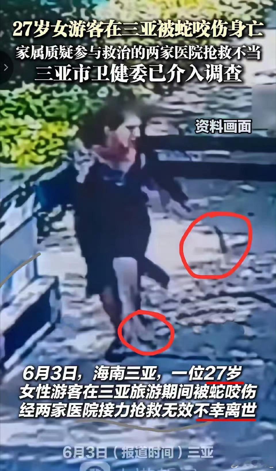 被蛇咬伤死亡女子的弟弟发话了​他告诉记者说，​姐姐是在路灯亮堂堂的花坛边上被咬的