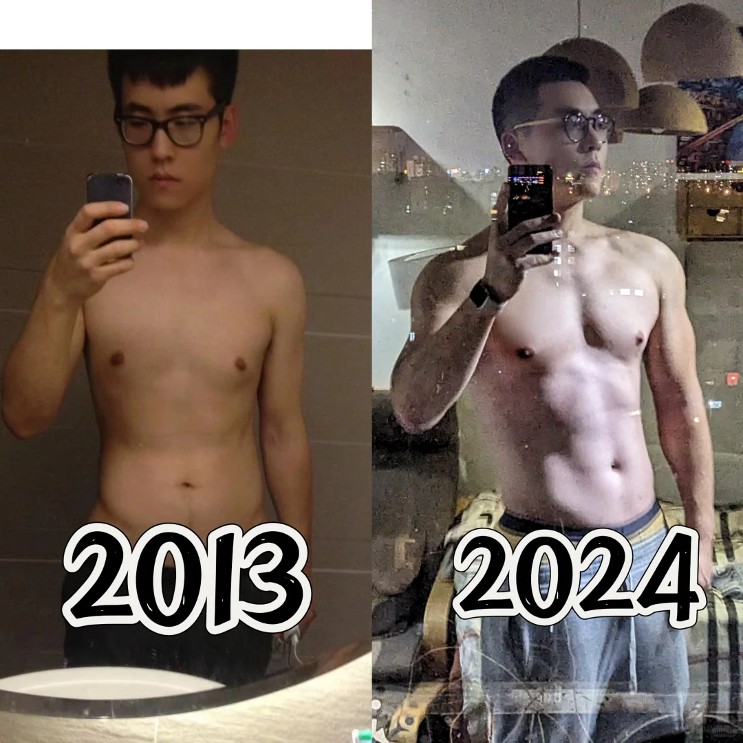 健身前2013vs健身后2024