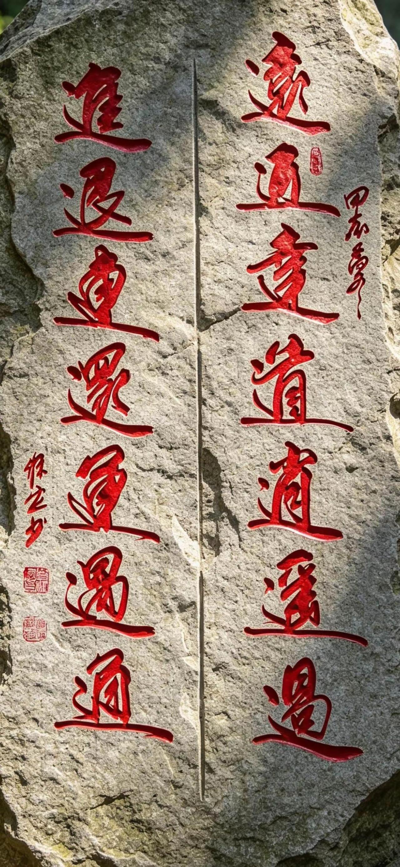 石头上的书法艺术 书法与石刻 石头上的书法